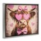 Stupell Industries Cute Cattle Pink Hearts Floating Frame, design by Shawna Stewart